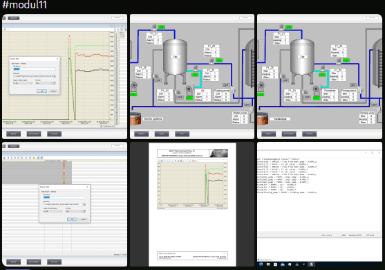 Przykład ekranu aplikacji SCADA wykonanego przez kursanta Rysuje SCADA - YYKG198